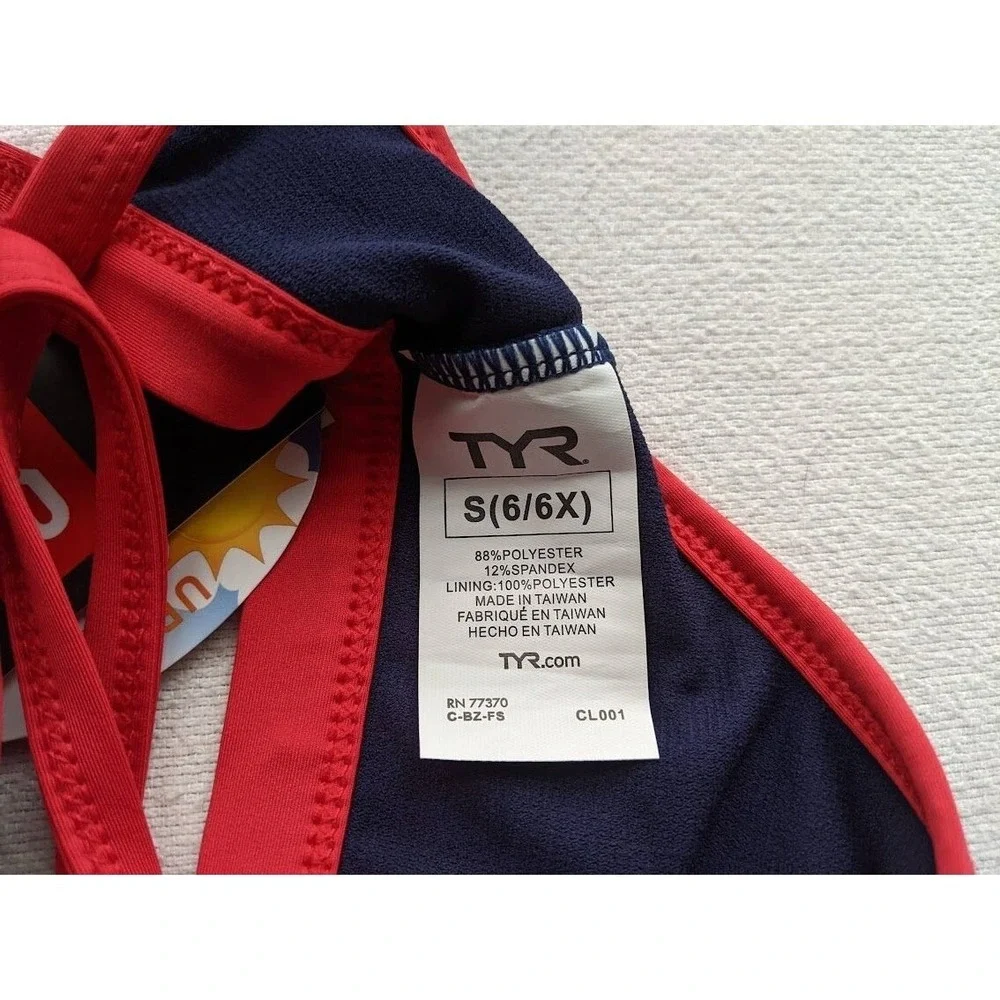 TYR‎ Kids Two Piece Swimsuit Size Small 6X Twinkle USA Patriotic UPF 50+ NEW